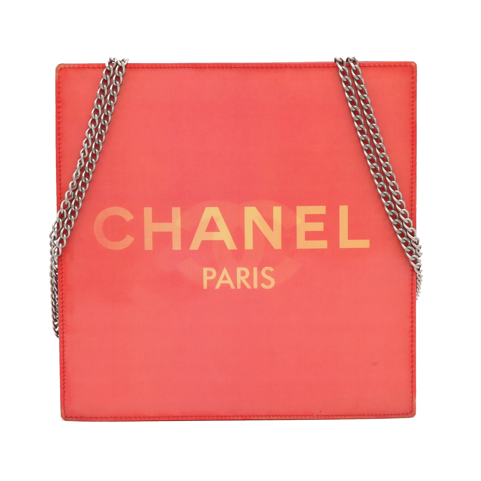 Chanel | Pre-Owned Holographic Chain Shoulder Bag | Red