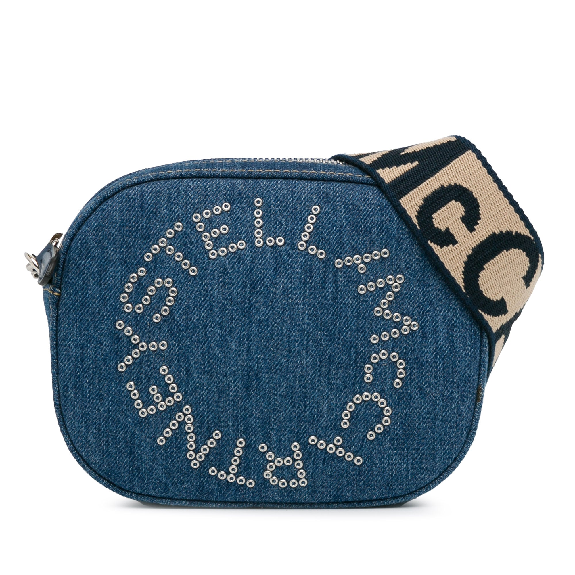 Stella McCartney | Pre-Owned Denim Logo Crossbody Bag | Blue