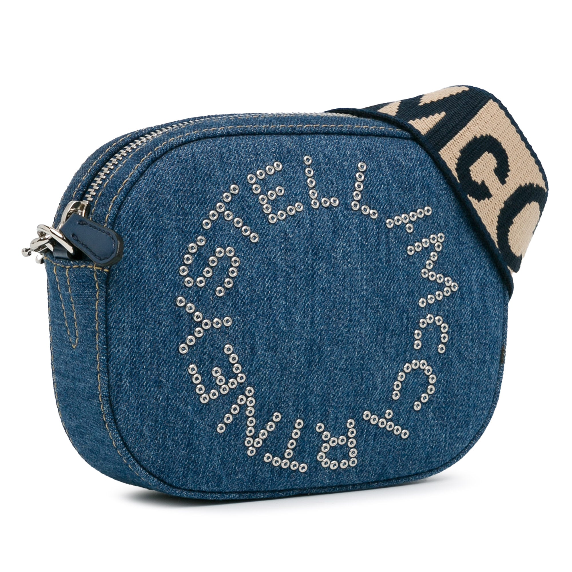 Stella McCartney | Pre-Owned Denim Logo Crossbody Bag | Blue