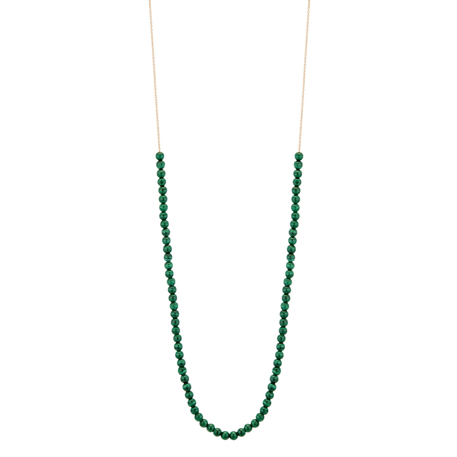 Maria Mini Malachite Boulier Necklace | 18K Rose Gold