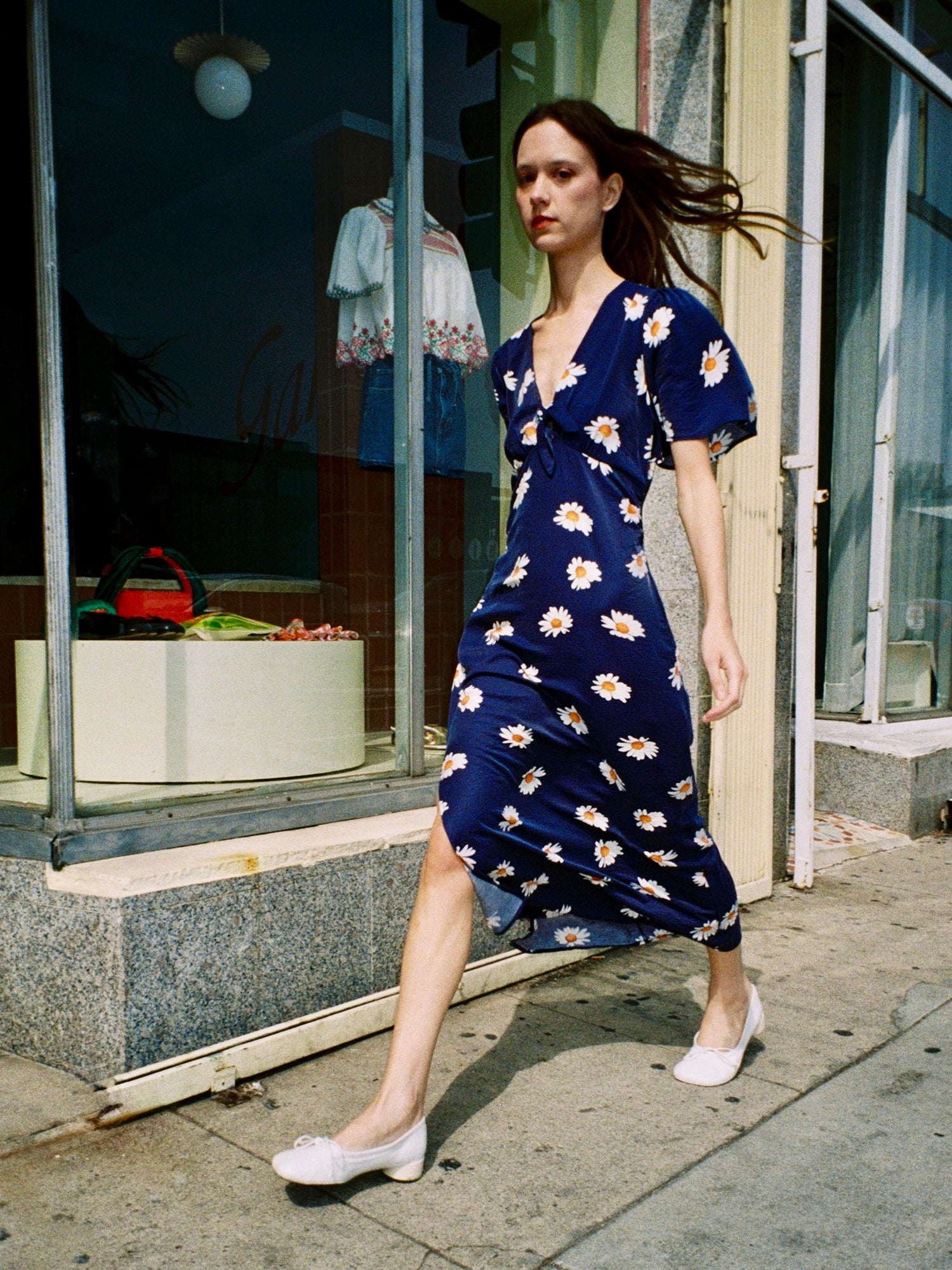 Jess Dress | Navy Daisy