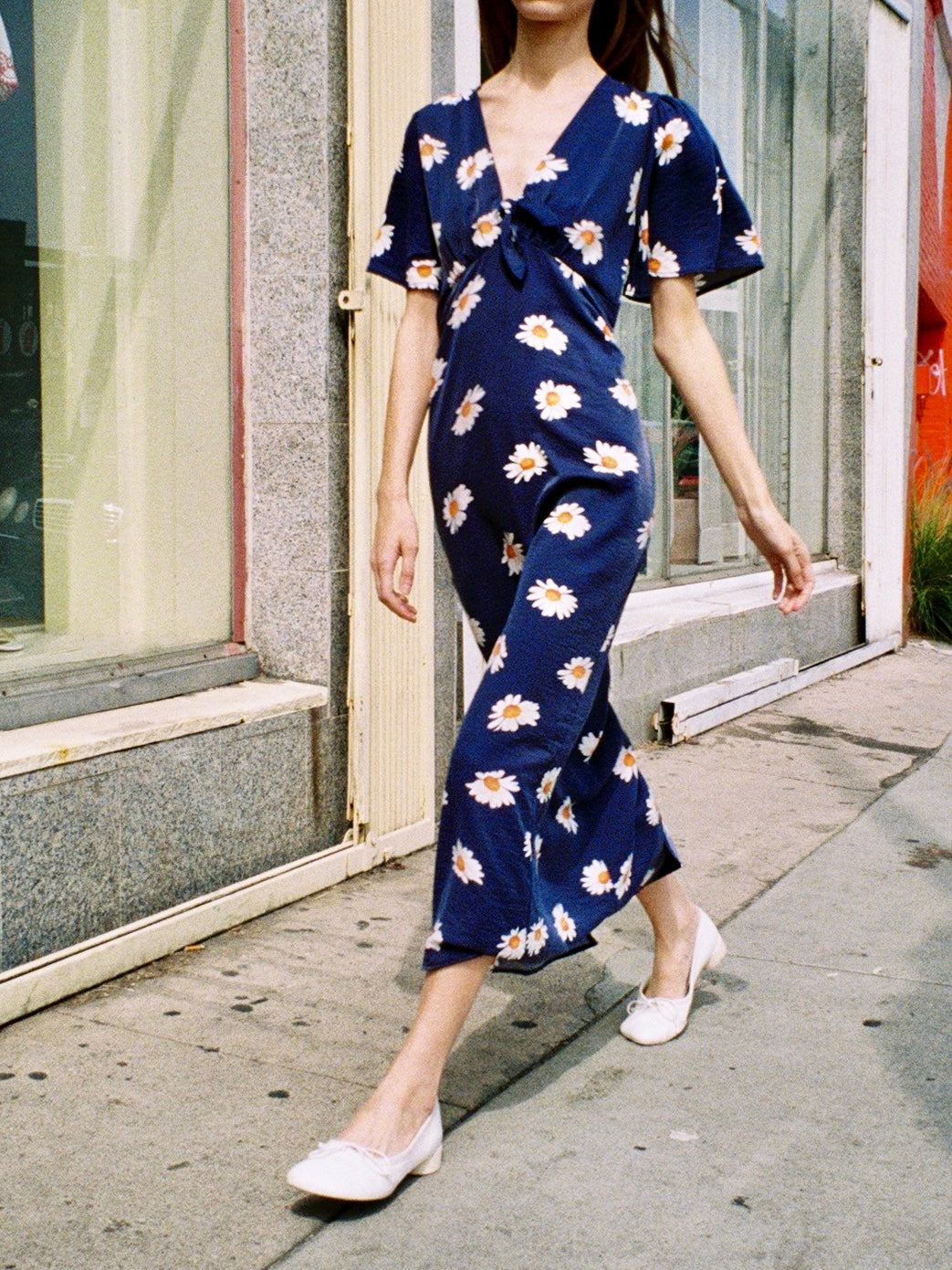 Jess Dress | Navy Daisy