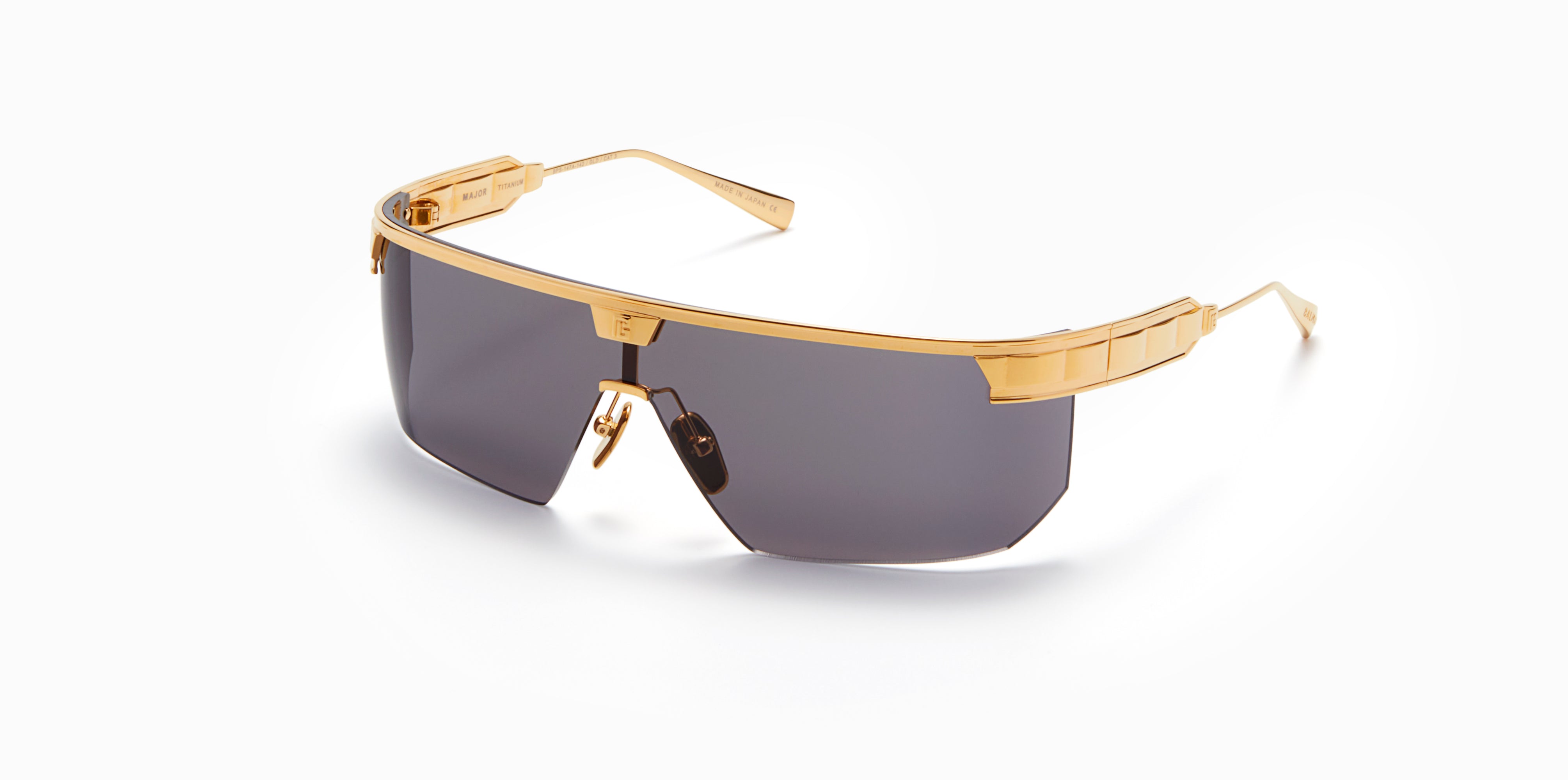 Unisex | Major Sunglass | Yellow Gold | Dark Grey