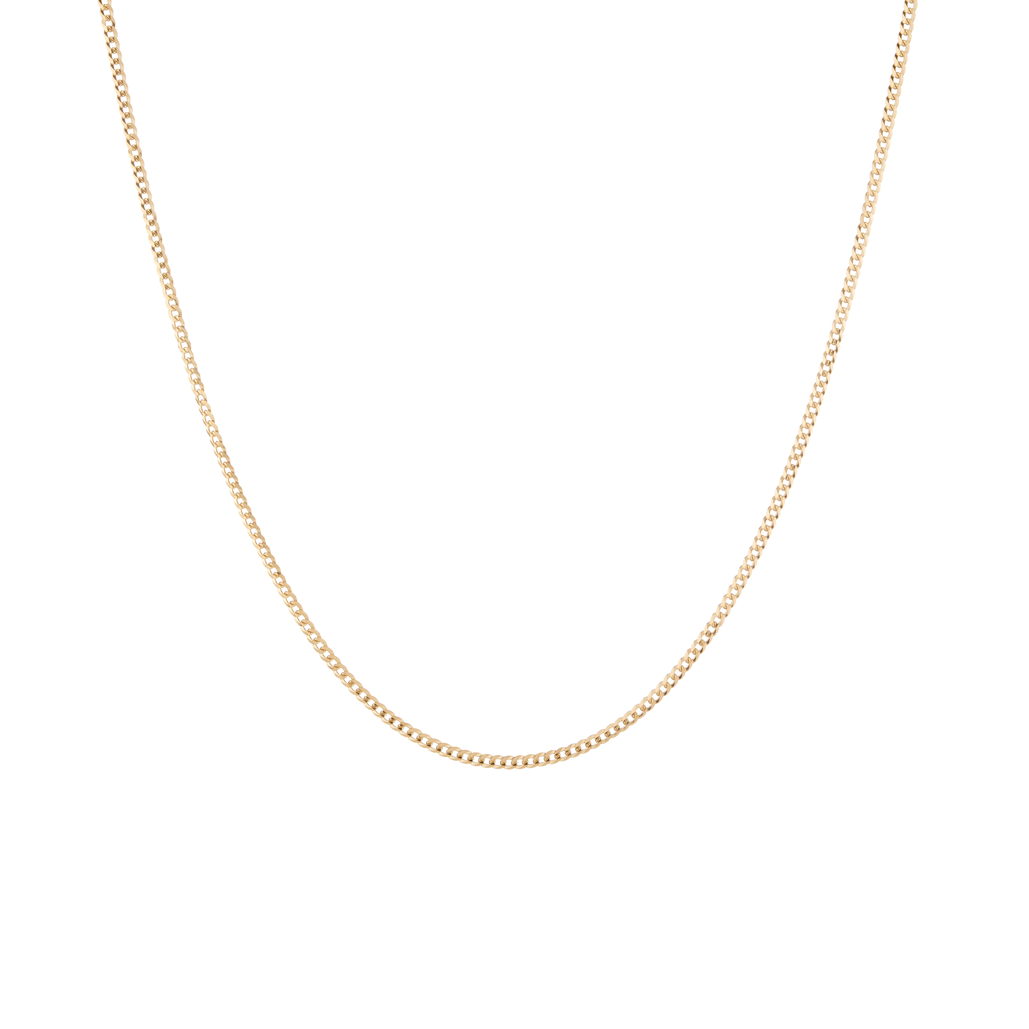 Small Cuban Chain Necklace Vermeil Yellow Gold 16in 18in 20in 22in First