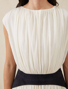 Womens | The Soft Gathered Dress | Ivory