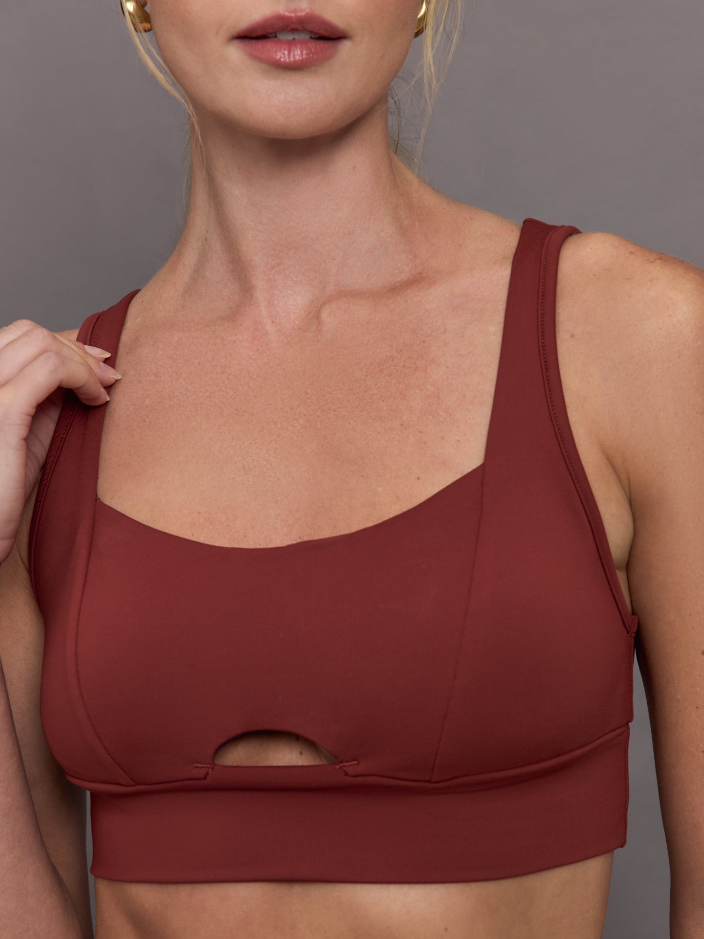 Michi | Verve Longline Bra | Terracotta