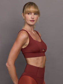 Michi | Verve Longline Bra | Terracotta