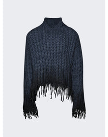 MISBHV | Men | Coated Bulky Knitted Hoodie | Blue
