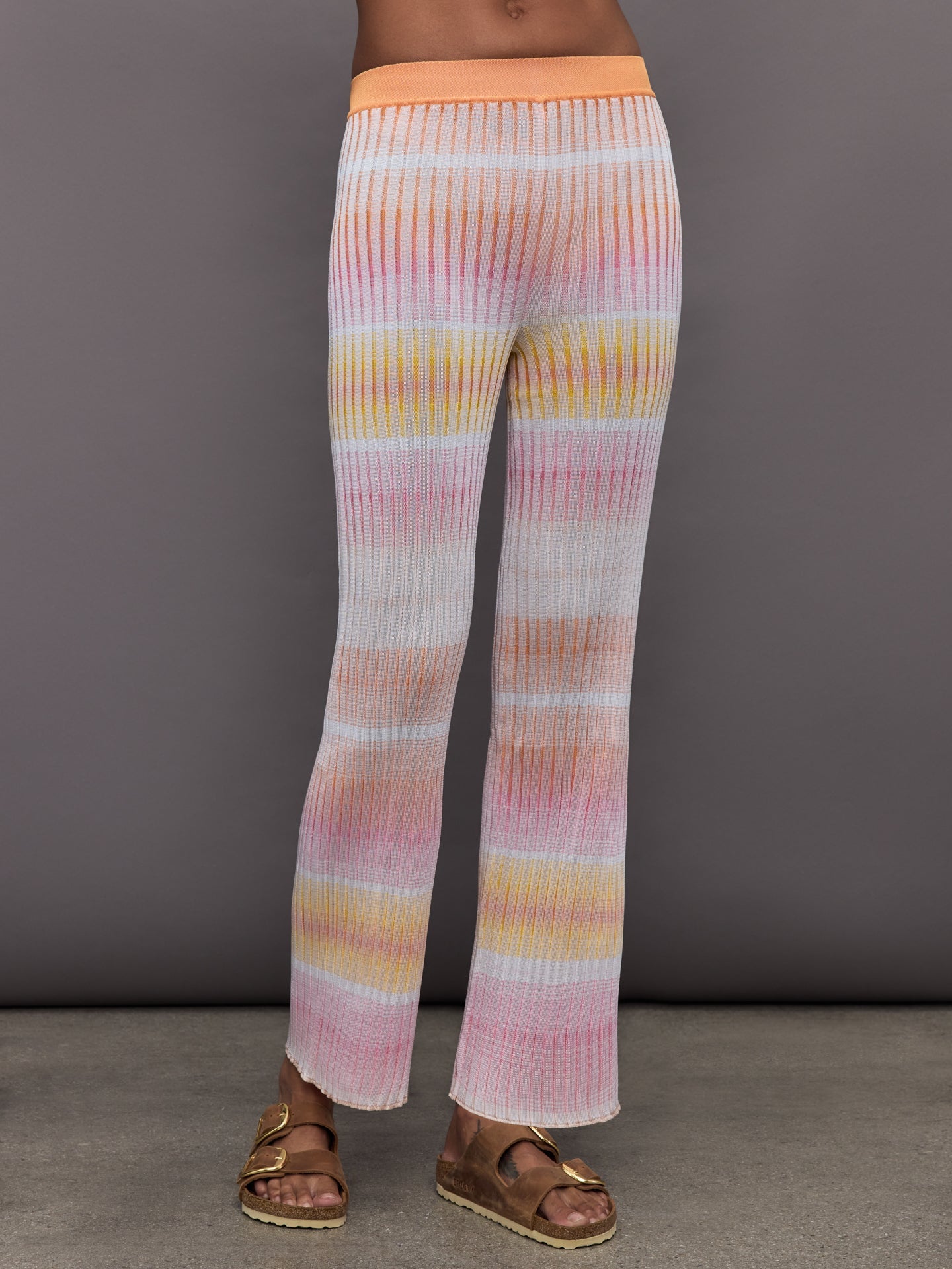 Missoni | Straight Ribbed Trousers | Orange/Multi