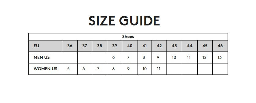 Product size guide