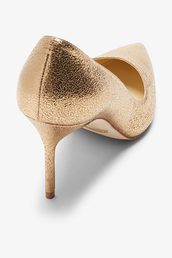 Packshot image of the sarah flint perfect pump in gold crackle | Exclude