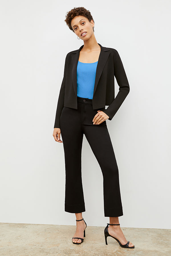 Front image of a woman wearing the Archie Jean in Black | Exclude