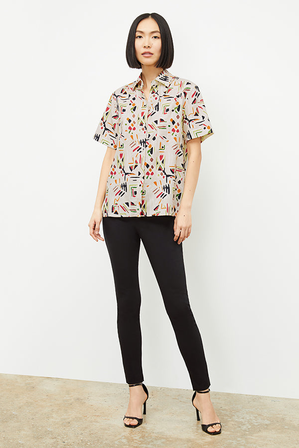 Side image of a woman wearing the skinny foster in black and a woman wearing the foster pant in black | Exclude