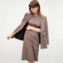 Women | Jeannine Dress - Sharkskin | Windowpane Multi
