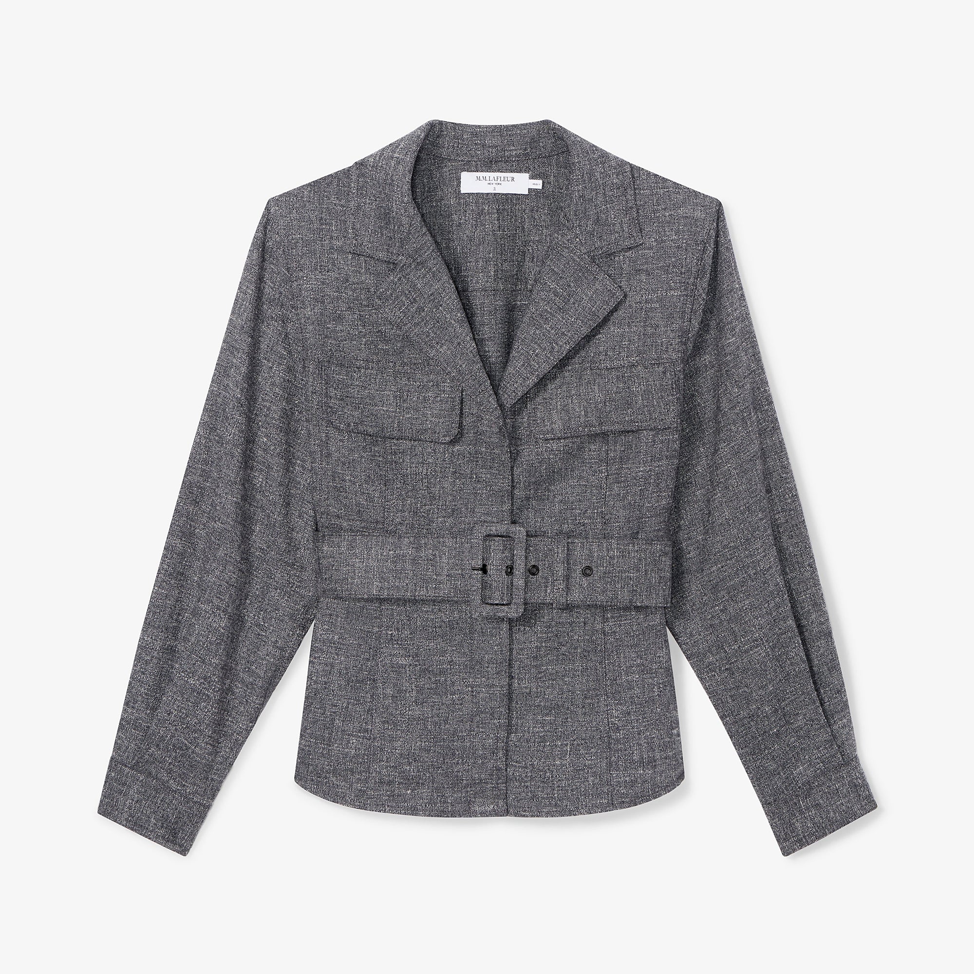 packshot image of the natalia jacket in black/white