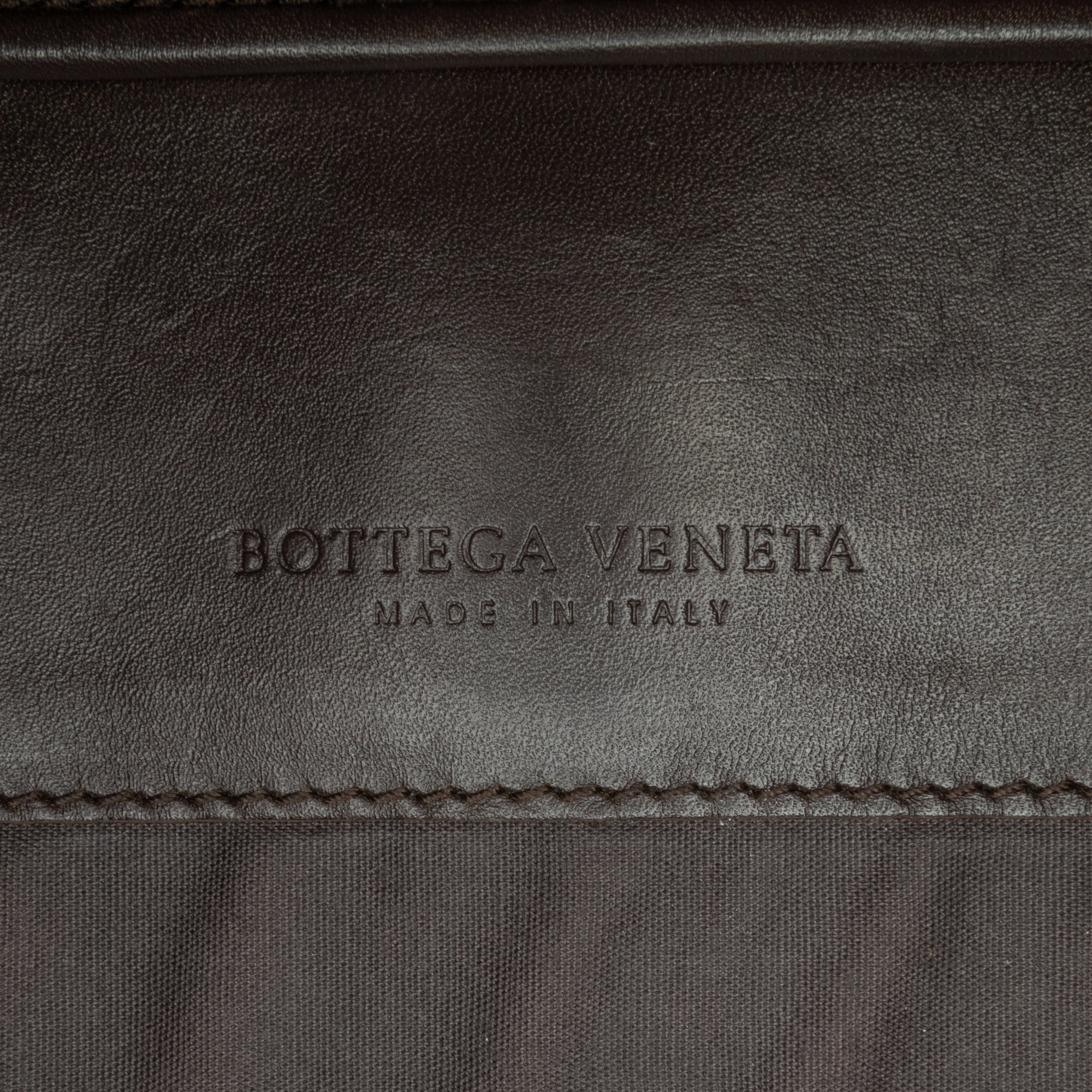 Bottega Veneta | Pre-Owned Intrecciato Business Bag | Brown
