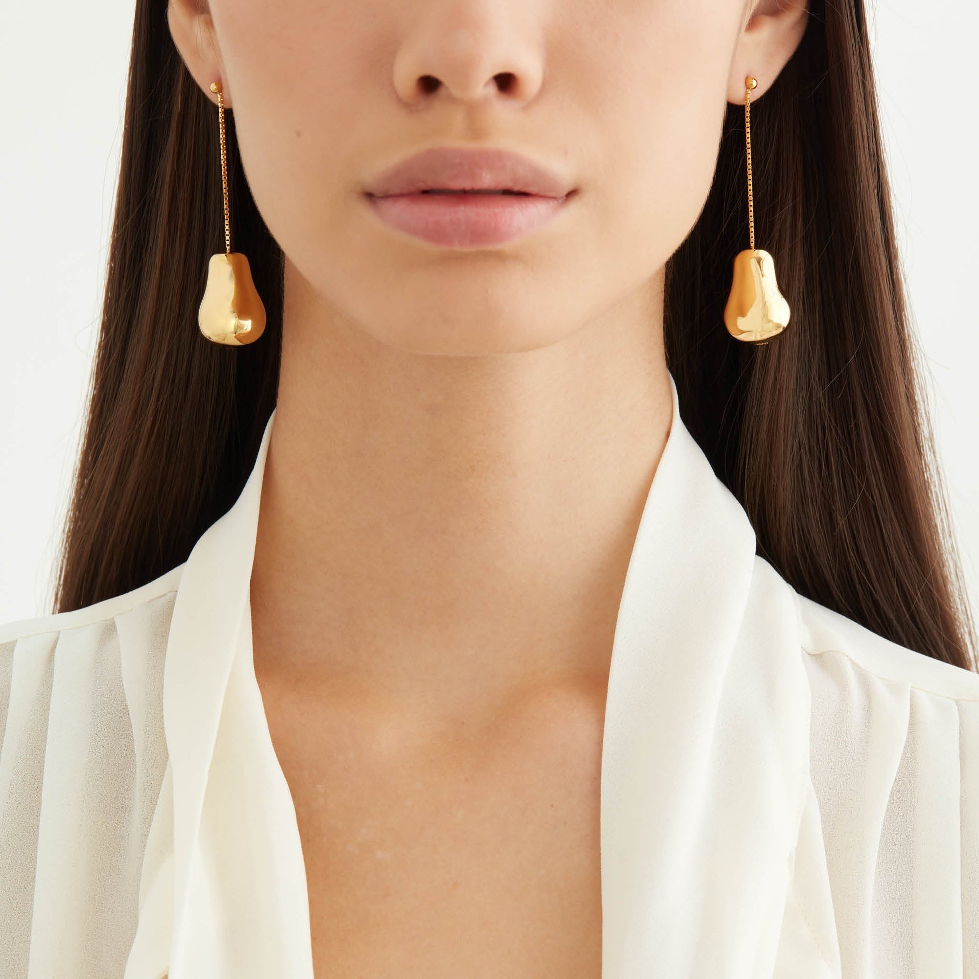 Pear Earrings | 18K Gold-Plated on Brass