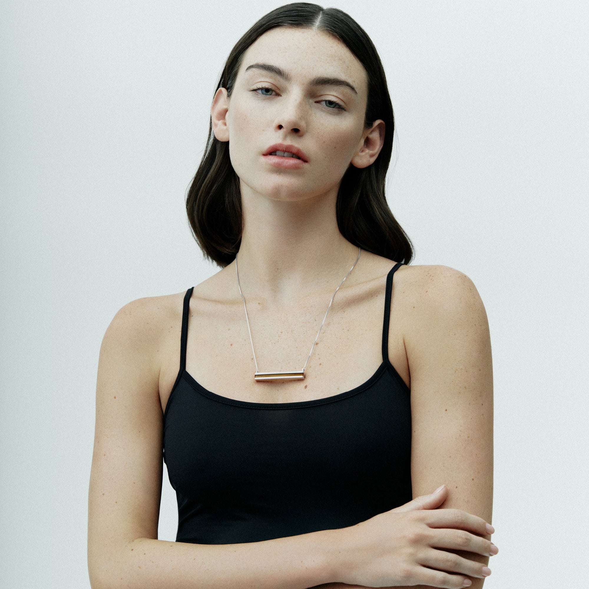 Inverse Pendant | Sterling Silver | Smokey Quartz