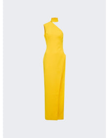 Mônot | Women | Asymmetrical High Neck Shoulder Dress | Yellow
