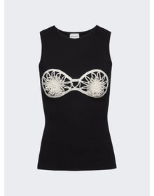 Magda Butrym | Women | Crochet Bra Tank Top | Black