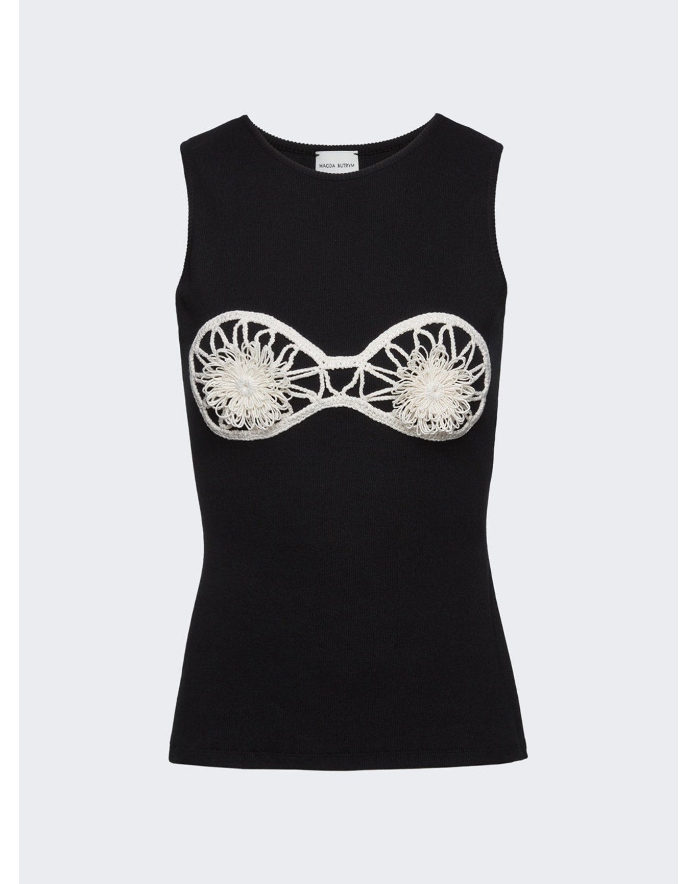 Magda Butrym | Women | Crochet Bra Tank Top | Black