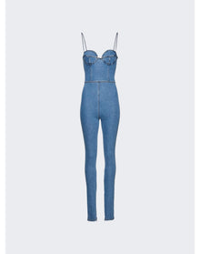 Magda Butrym | Women | Denim Bustier Jumpsuit | Blue