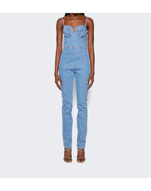 Magda Butrym | Women | Denim Bustier Jumpsuit | Blue