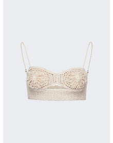 Magda Butrym | Women | Flower Cup Crochet Top | Cream