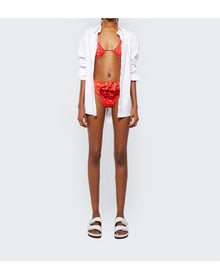 Magda Butrym | Women | High Leg Swim Bottoms | Red