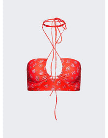 Magda Butrym | Women | High Leg Swim Tops | Red