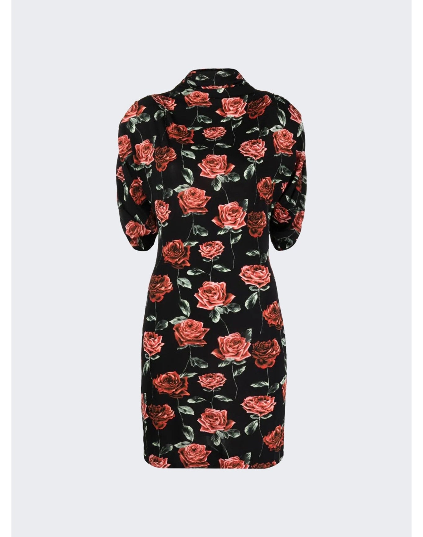 Magda Butrym | Women | Mock Neck Mini Dress | Black Floral Print