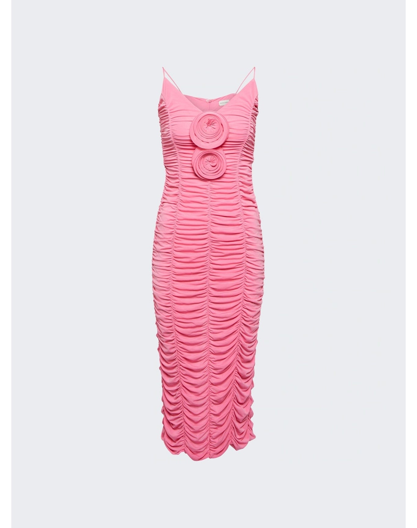 Magda Butrym | Women | Ruched Floral Appliqué Midi Dress | Pink