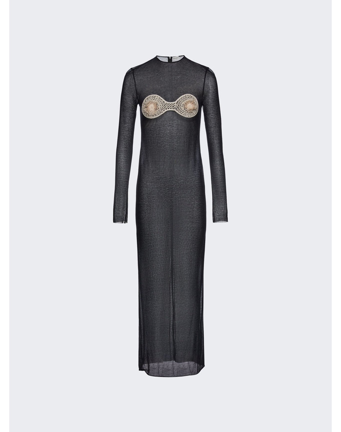 Magda Butrym | Women | Sheer Crochet Bra Dress | Black