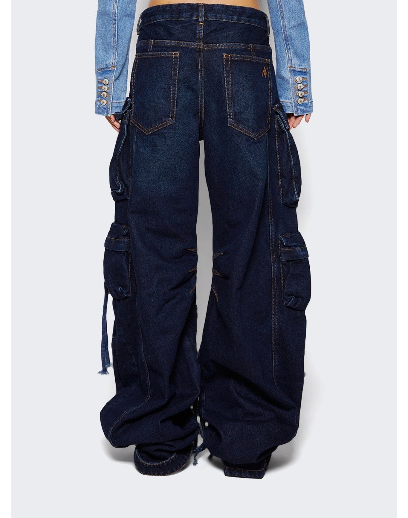 Magda Butrym | Women | Ultra Cropped Scoop Denim Jacket | Blue