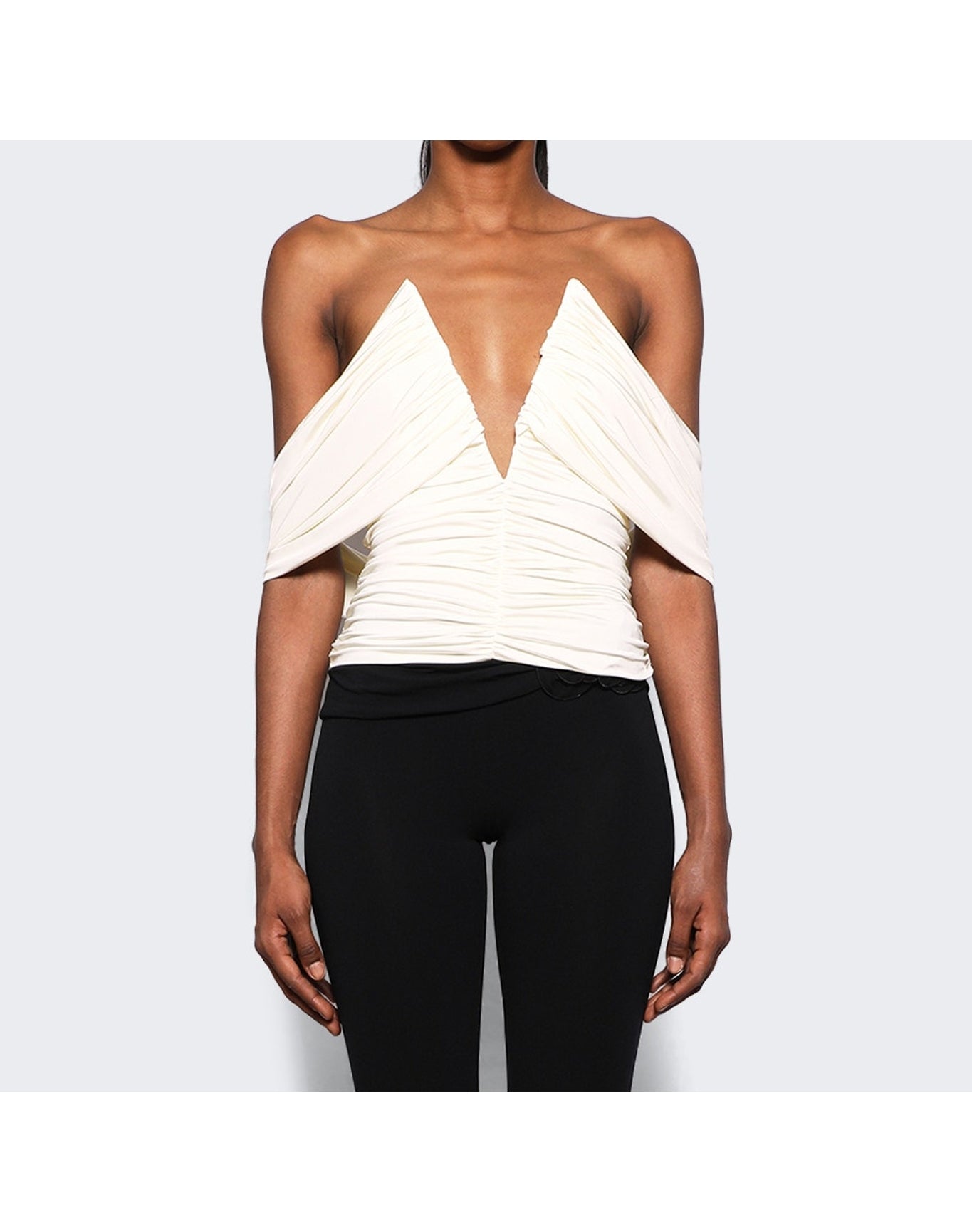 Magda Butrym | Women | V Neck Wrap Blouse | Cream