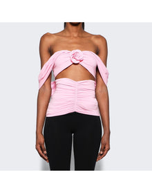 Magda Butrym | Women | Wrap Cut Out Blouse | Pink