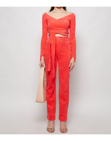 Maisie Wilen | Women | Dramady Wrap Top | Tomato