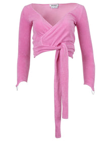 Maisie Wilen | Women | Terry Cropped Dramady Top | Pink