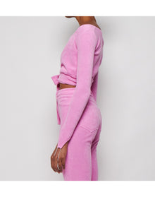 Maisie Wilen | Women | Terry Cropped Dramady Top | Pink