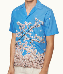 Maitan Photographic Print Relaxed Fit Capri Collar Shirt | Blossom