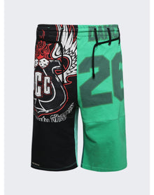 Marine Serre | Men | Regenerated Graphic T-shirt Shorts | Bright Green