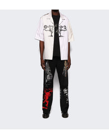 Marine Serre | Men | Regenerated Graphic T-shirts Track Pants | Black