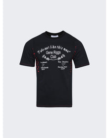 Marine Serre | Men | Regenerated Moon-panel Graphic T-shirt | Black
