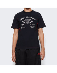 Marine Serre | Men | Regenerated Moon-panel Graphic T-shirt | Black