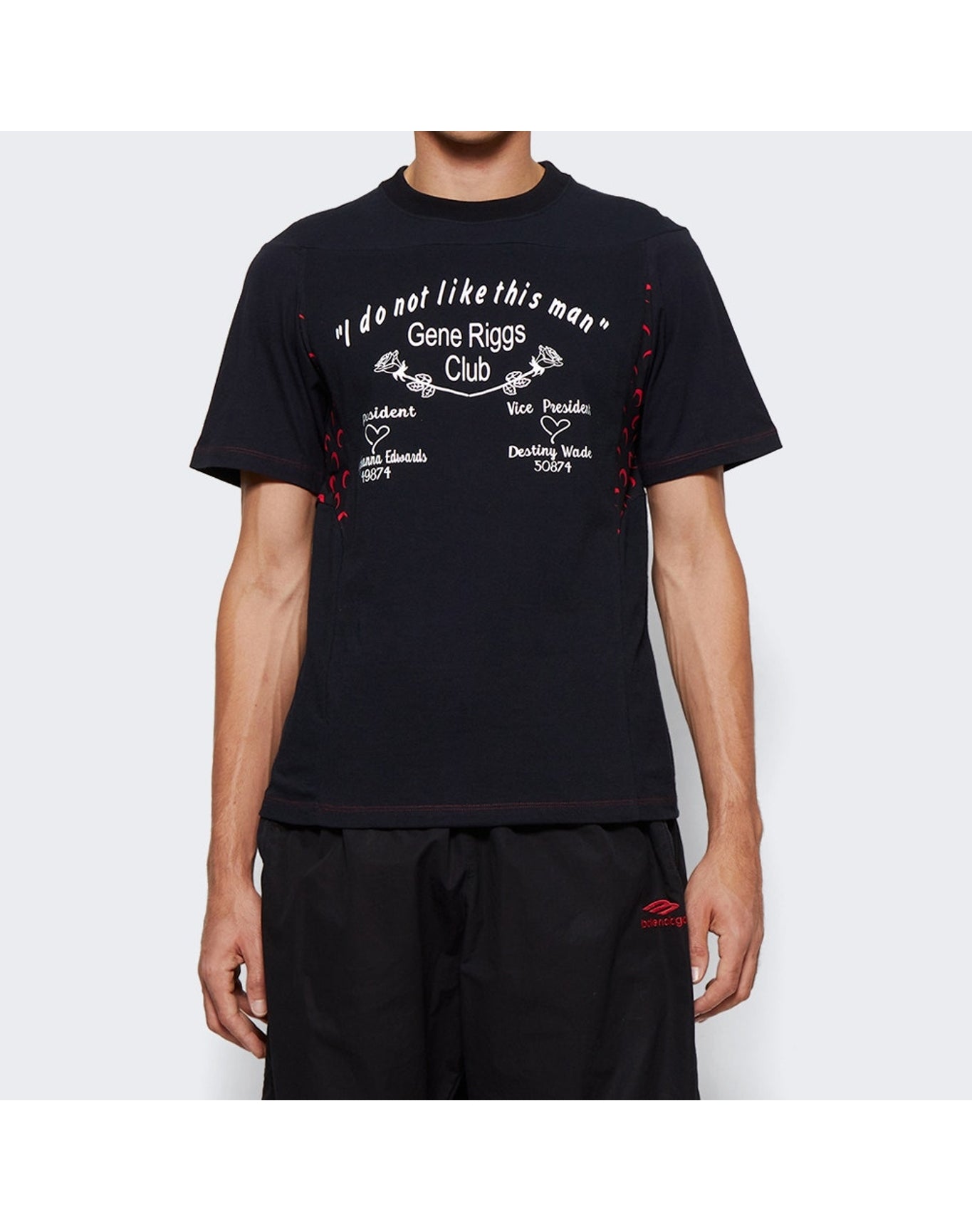 Marine Serre | Men | Regenerated Moon-panel Graphic T-shirt | Black
