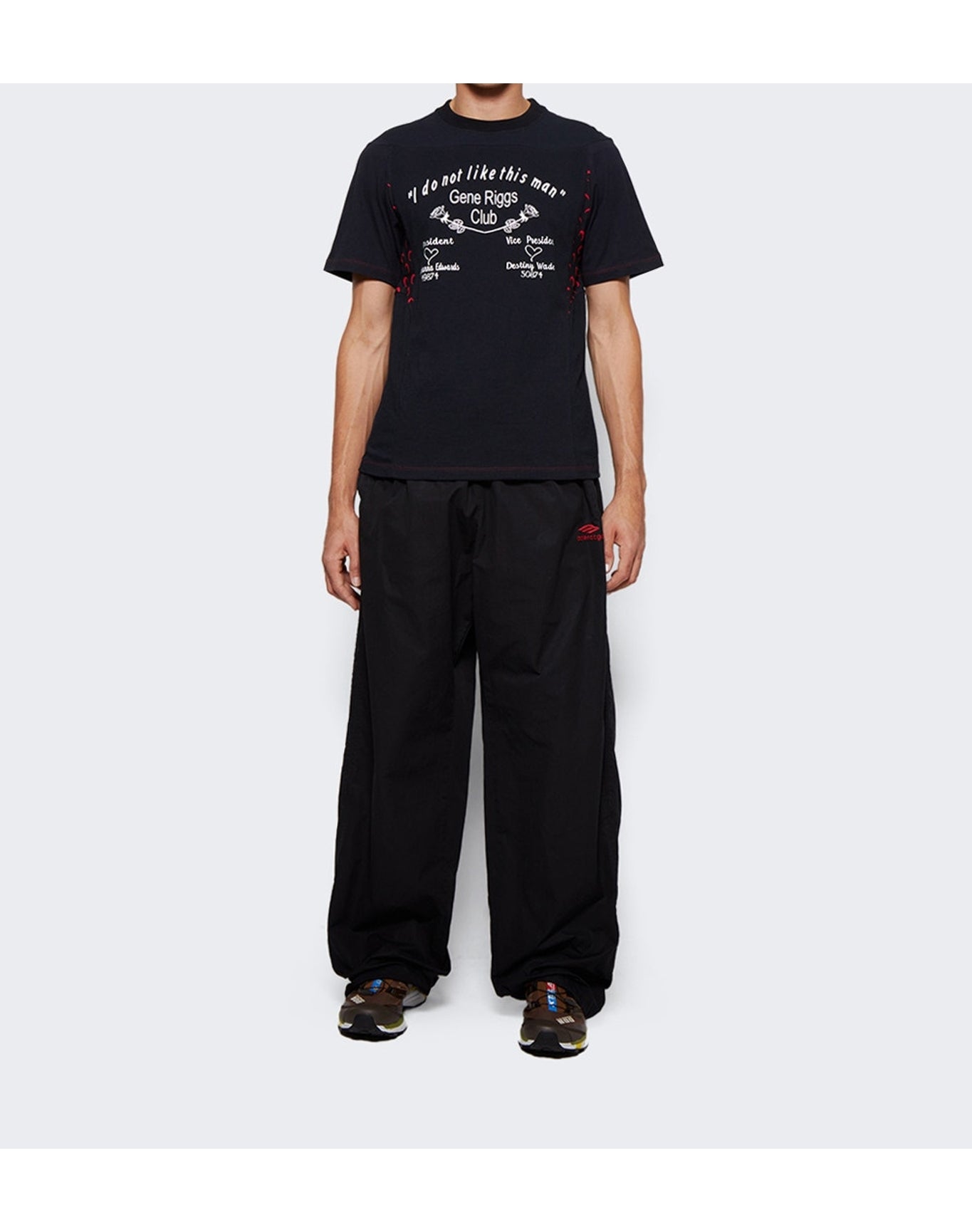 Marine Serre | Men | Regenerated Moon-panel Graphic T-shirt | Black