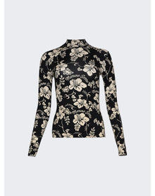 Marine Serre | Women | High Neck Top | Black Floral