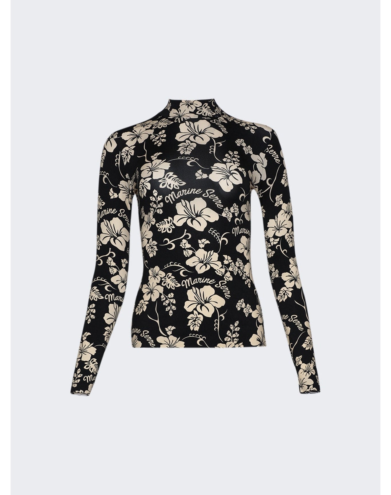 Marine Serre | Women | High Neck Top | Black Floral