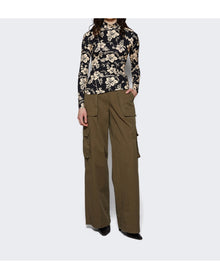 Marine Serre | Women | High Neck Top | Black Floral