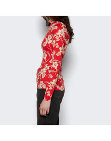 Marine Serre | Women | High Neck Top | Red Floral